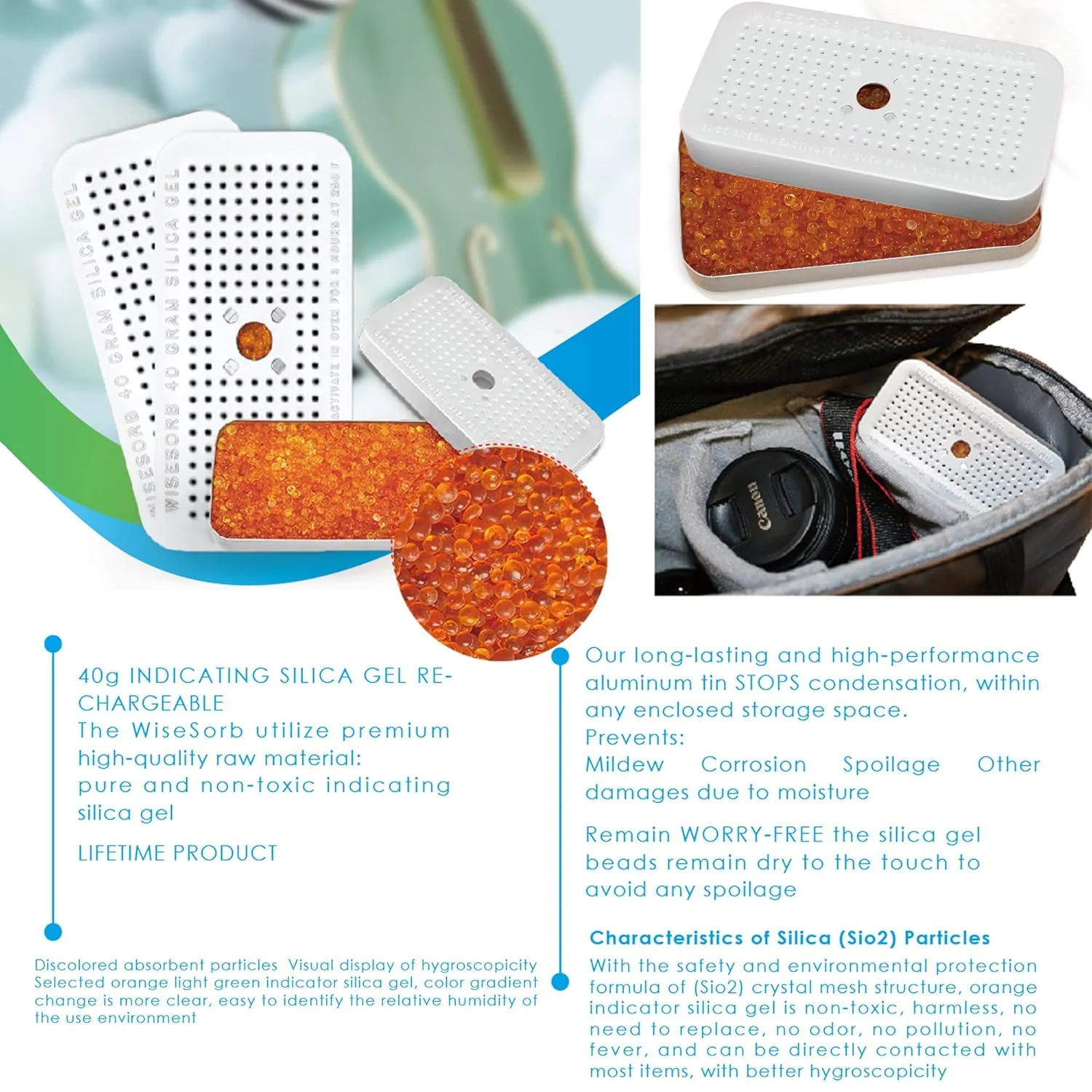 100g Indicating Silica Gel Place inside shoes for moisture control - Image 7