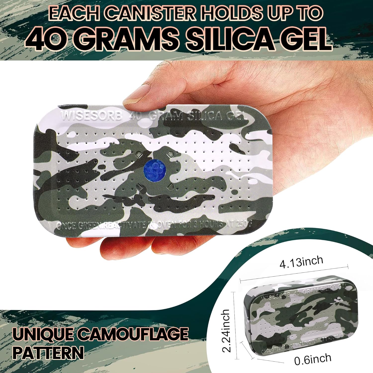 40g Desiccant Canister Dehumidifier – Indicating Silica Gel (Blue to Pink) - Image 4