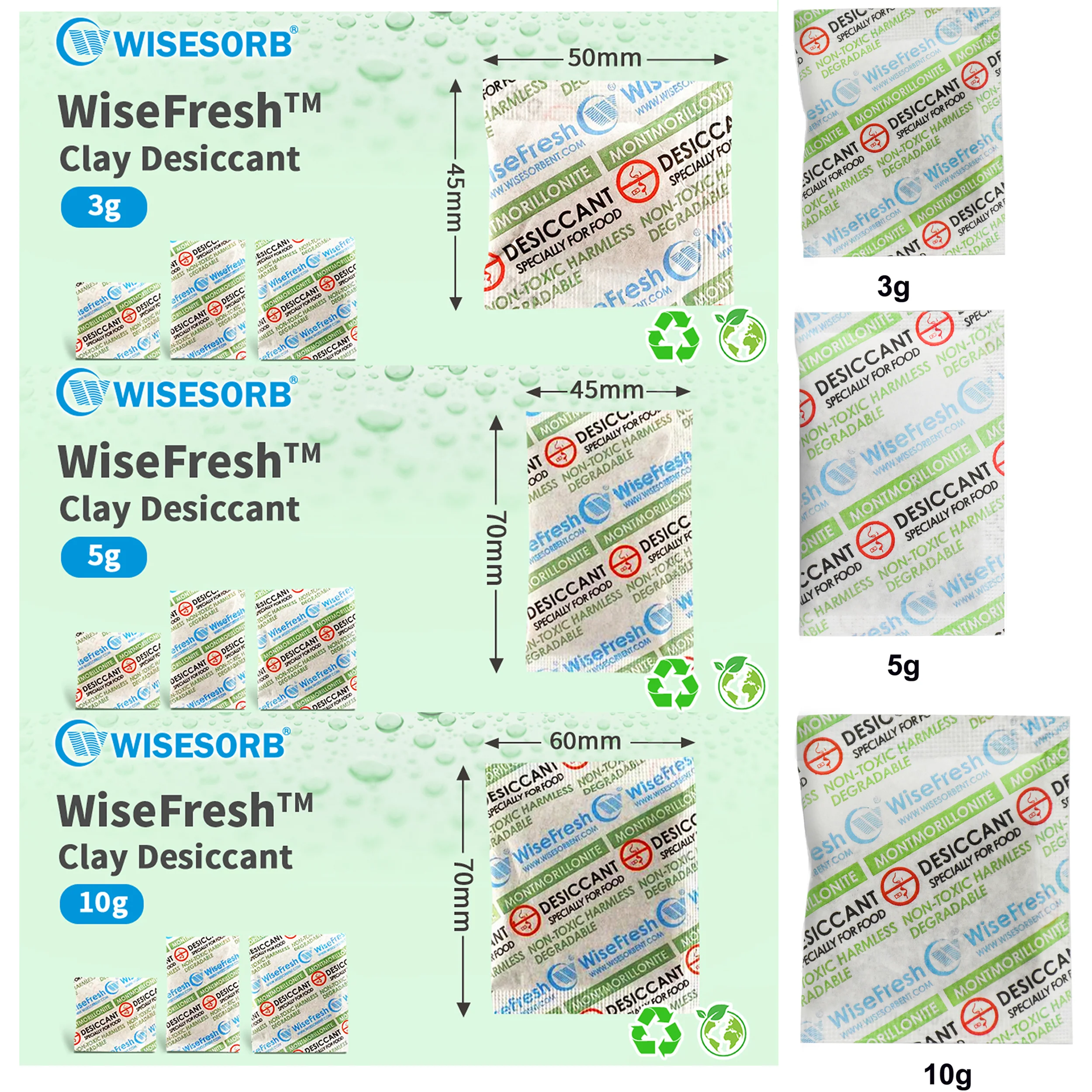 5g Non-Woven Paper Clay Desiccant Packets – Food Grade Moisture Absorbers for Spices - Image 7