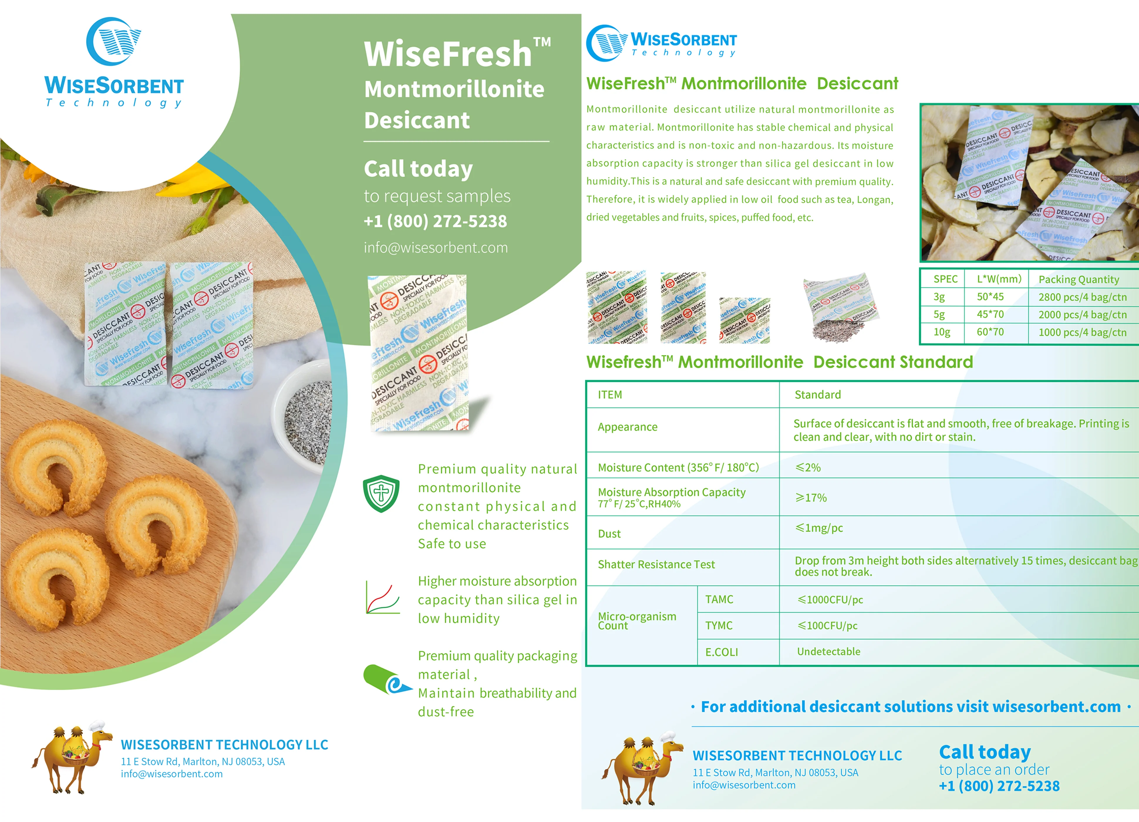 5g Non-Woven Paper Clay Desiccant Packets – Food Grade Moisture Absorbers for Spices - Image 9