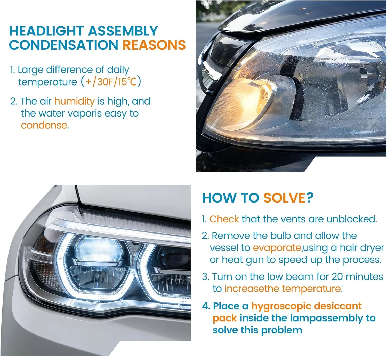Headlight Desiccant Packs 5g - Anti-Fog Moisture Absorbers for Car Headlamps - Image 9