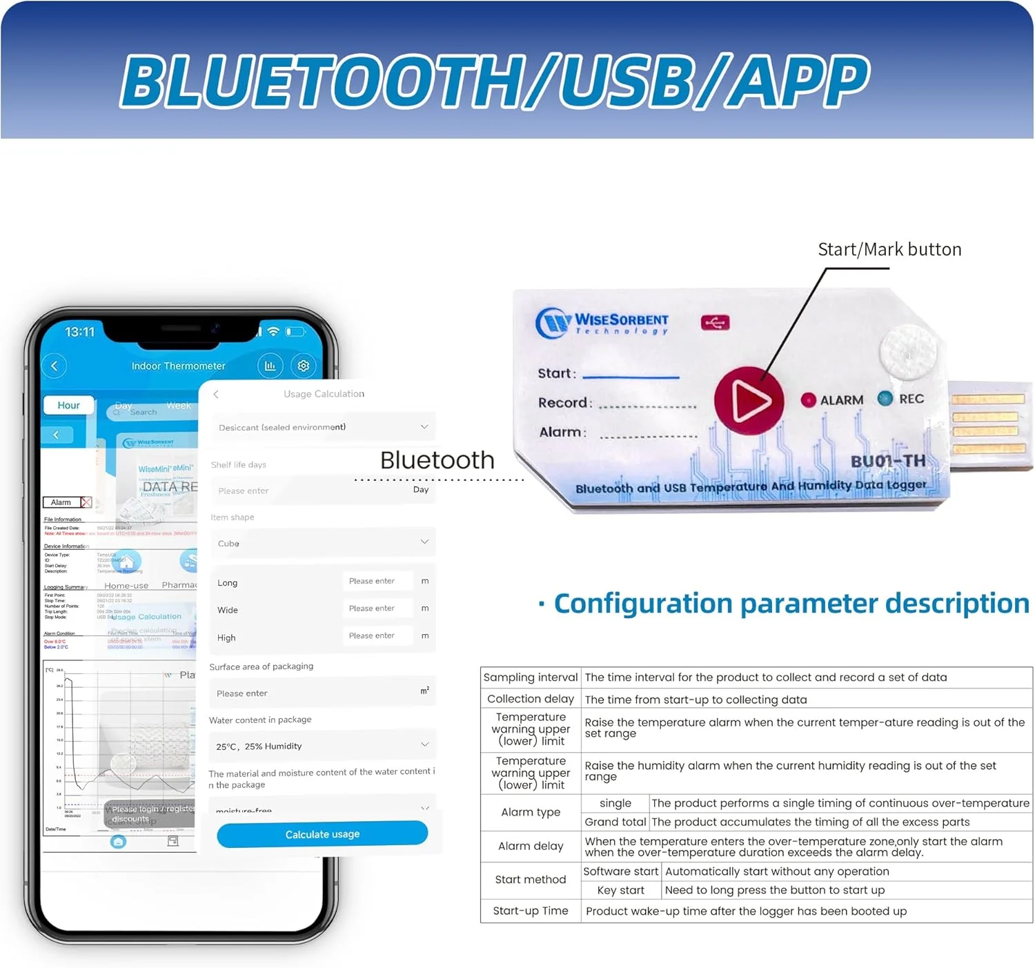 Bluetooth Thermometer and Hygrometer with App Monitoring - Water Resistant Temperature and Humidity Monitor for RV, Basement, Fridge & More - Image 3