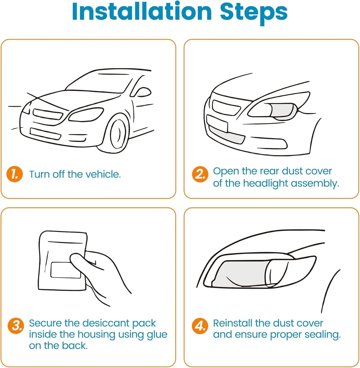 Headlight Desiccant Packs 10g - Anti-Fog Moisture Absorbers for Car Headlamps - Image 8